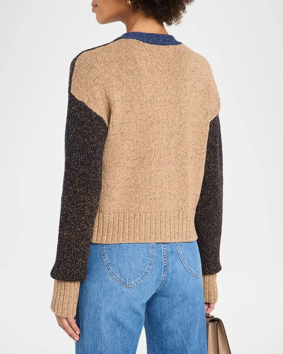 Veronica Beard Josiane Merino Wool-Blend Crop Cardigan | Thumbnail 3