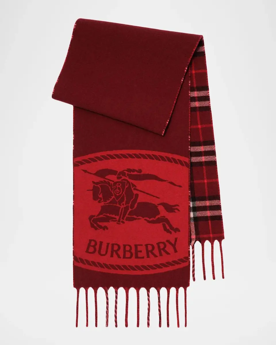 Burberry Reversible Knight Stamp Cashmere Scarf | Thumbnail 2 Burberry Reversible Knight Stamp Cashmere Scarf | Thumbnail 2