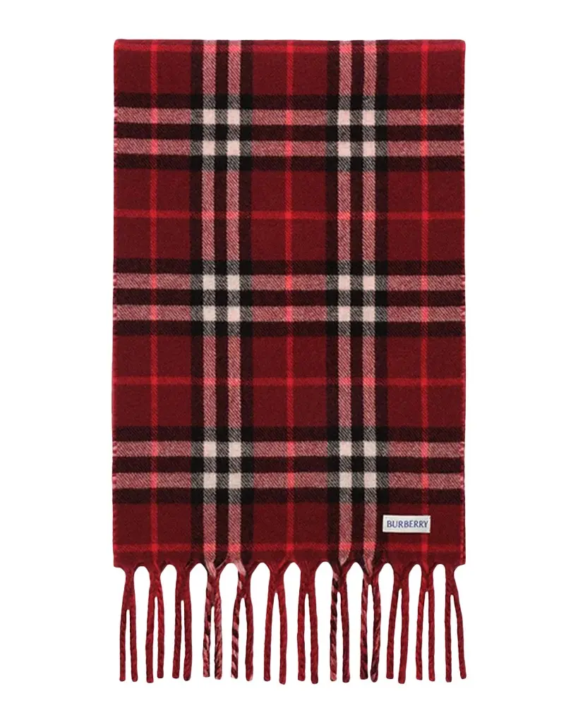 Burberry Reversible Knight Stamp Cashmere Scarf | Image 1 Burberry Reversible Knight Stamp Cashmere Scarf | Image 1