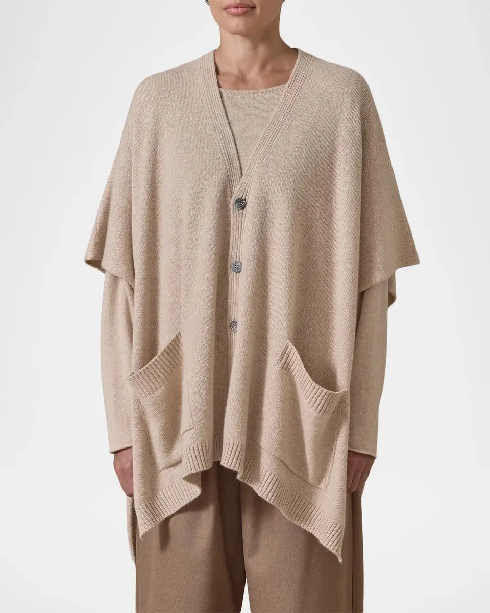 Eskandar Side-Slit Cashmere Cardigan | Thumbnail 4 Eskandar Side-Slit Cashmere Cardigan | Thumbnail 4