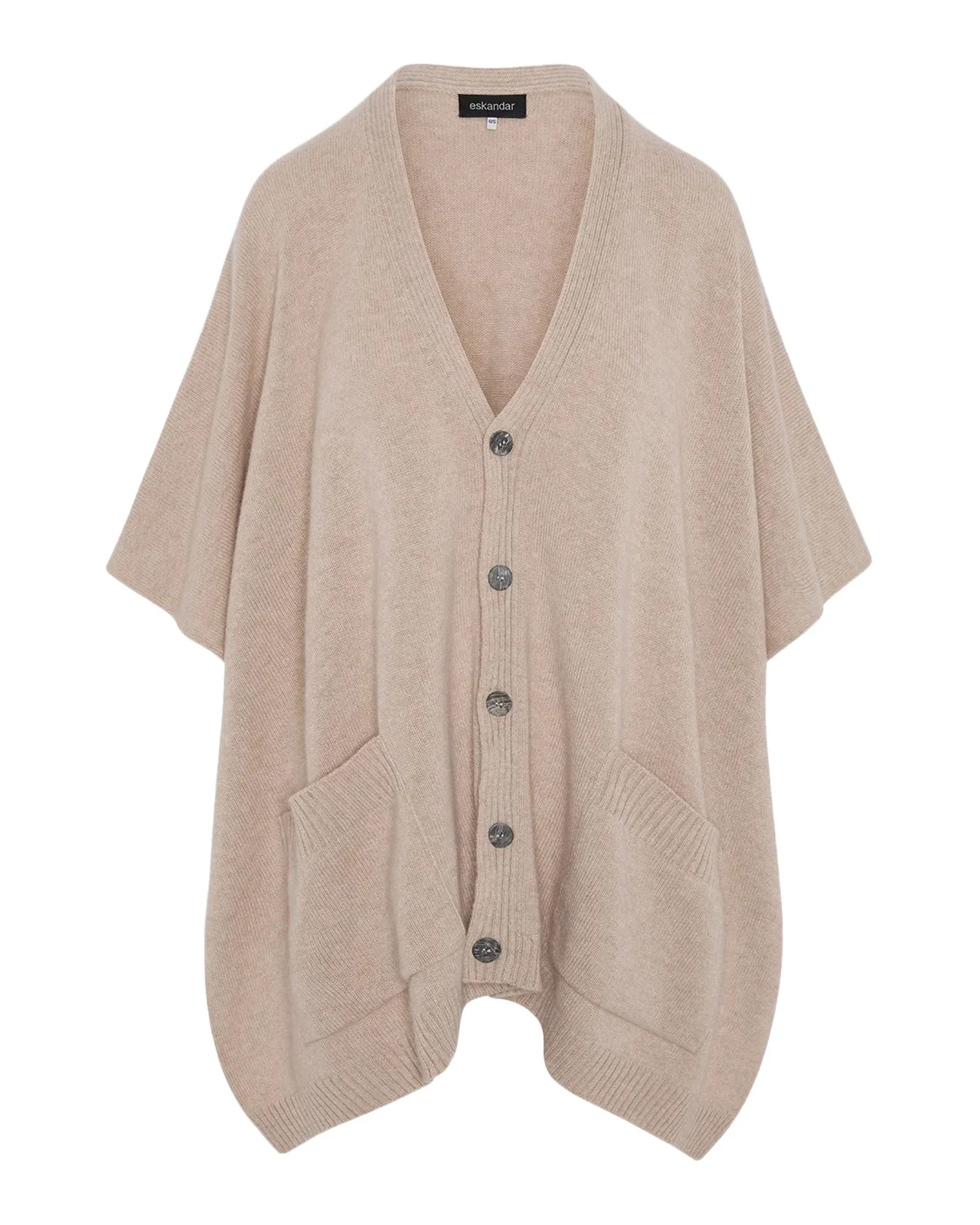 Eskandar Side-Slit Cashmere Cardigan