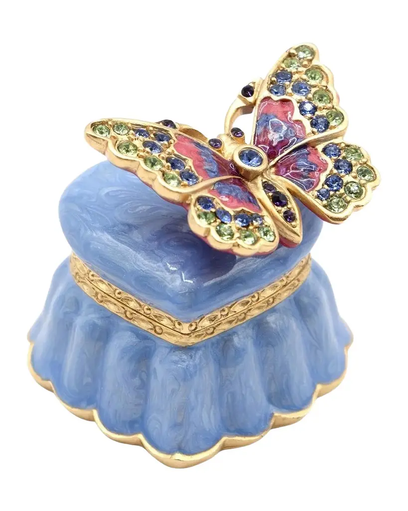Jay Strongwater Emma Mini Butterfly Heart Box | Image 1 Jay Strongwater Emma Mini Butterfly Heart Box | Image 1
