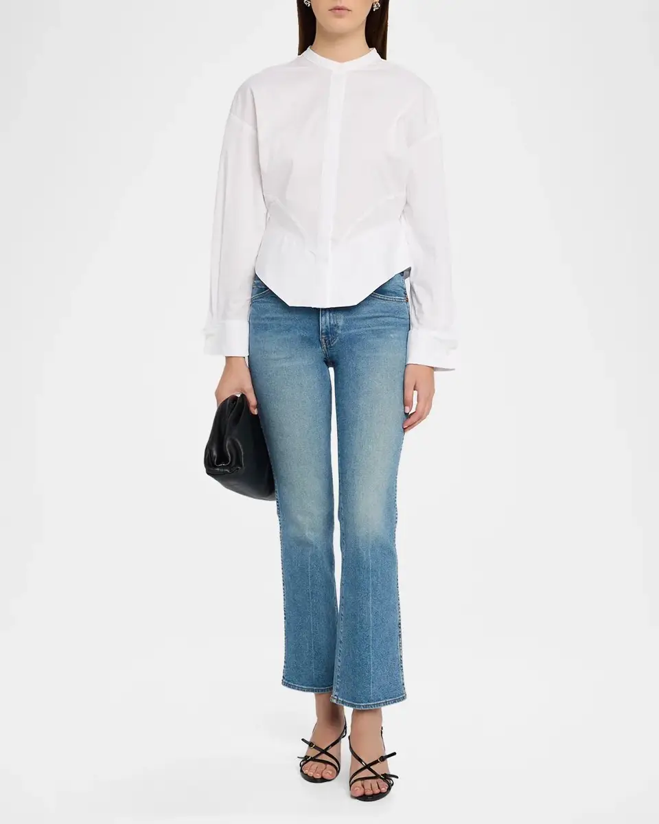 Staud Rhys Stretch-Cotton Peplum Shirt | Thumbnail 2 Staud Rhys Stretch-Cotton Peplum Shirt | Thumbnail 2