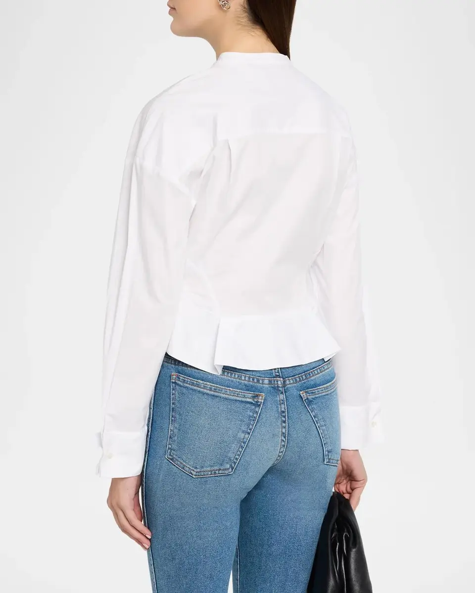 Staud Rhys Stretch-Cotton Peplum Shirt | Thumbnail 3 Staud Rhys Stretch-Cotton Peplum Shirt | Thumbnail 3
