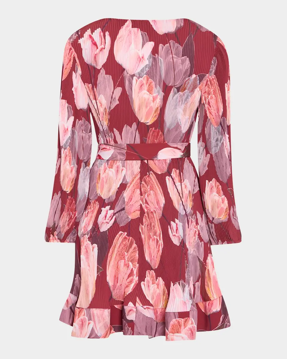 Milly Liv Pleated Floral-Print Mini Dress | Thumbnail 4 Milly Liv Pleated Floral-Print Mini Dress | Thumbnail 4