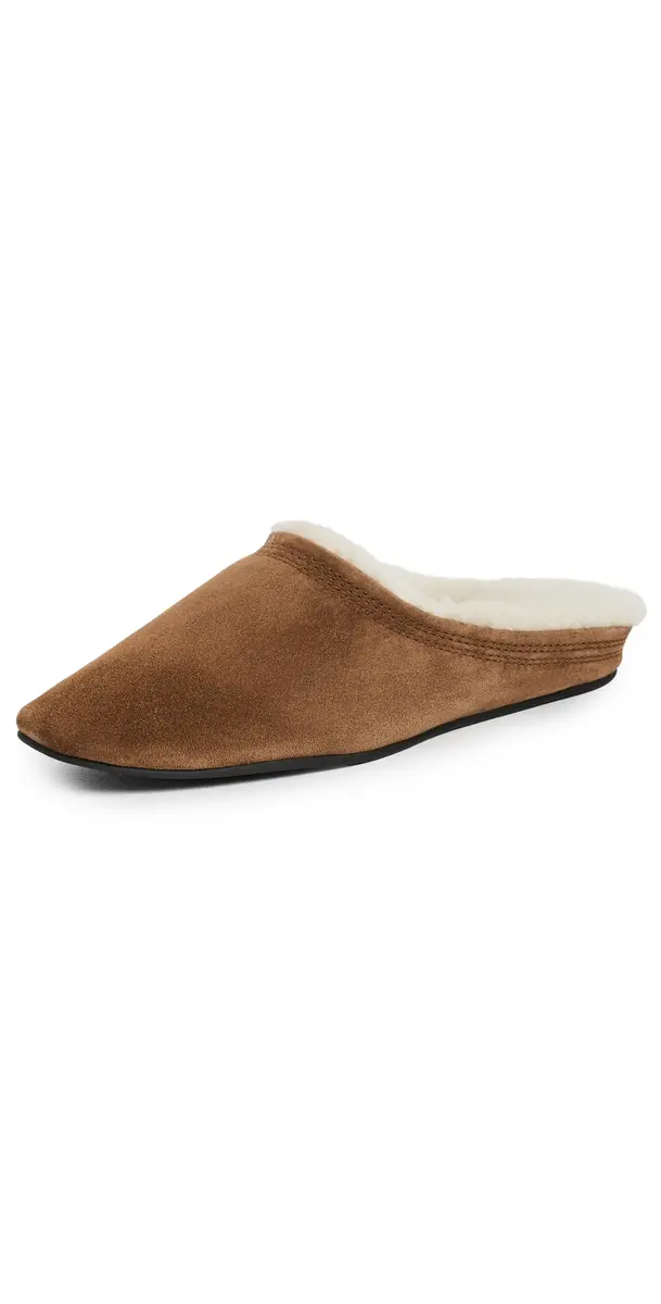 Veronica Beard Narcisa Shearling Mules Chestnut 6 | Image 1 Veronica Beard Narcisa Shearling Mules Chestnut 6 | Image 1