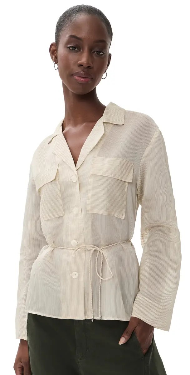 rag & bone Sonny Stripe Organza Blouse