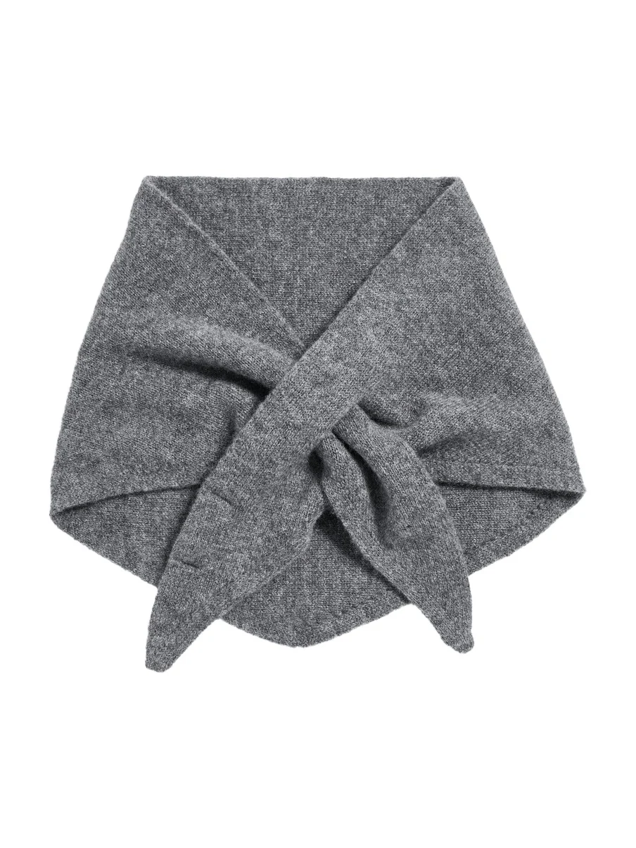 Triangle Wool Knit Scarf