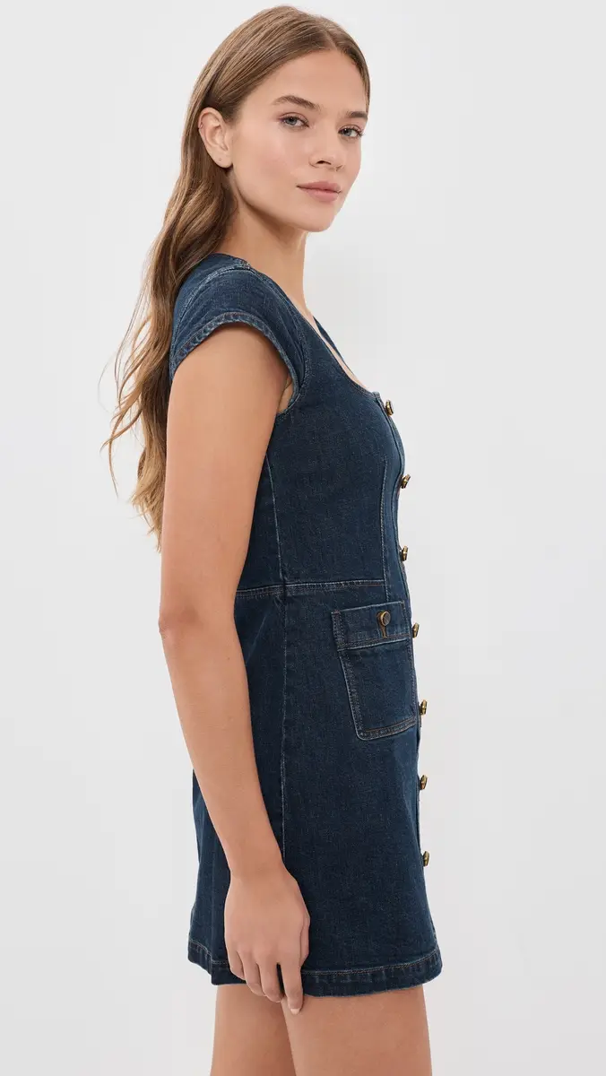 PAIGE Joanna Denim Mini Dress | Thumbnail 4 PAIGE Joanna Denim Mini Dress | Thumbnail 4
