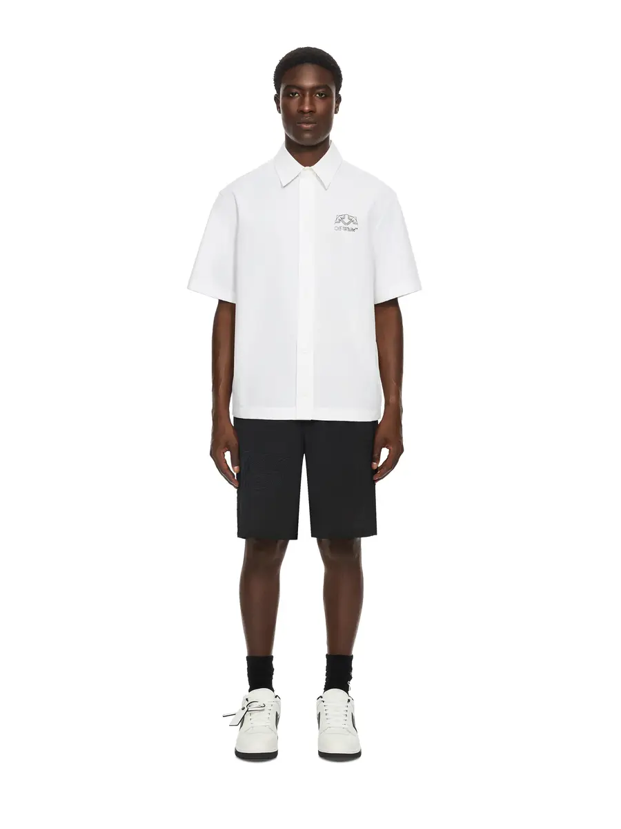 Off-White Off Line Half Arrow Poplin Slim Bowling Shirt | Thumbnail 2 Off-White Off Line Half Arrow Poplin Slim Bowling Shirt | Thumbnail 2