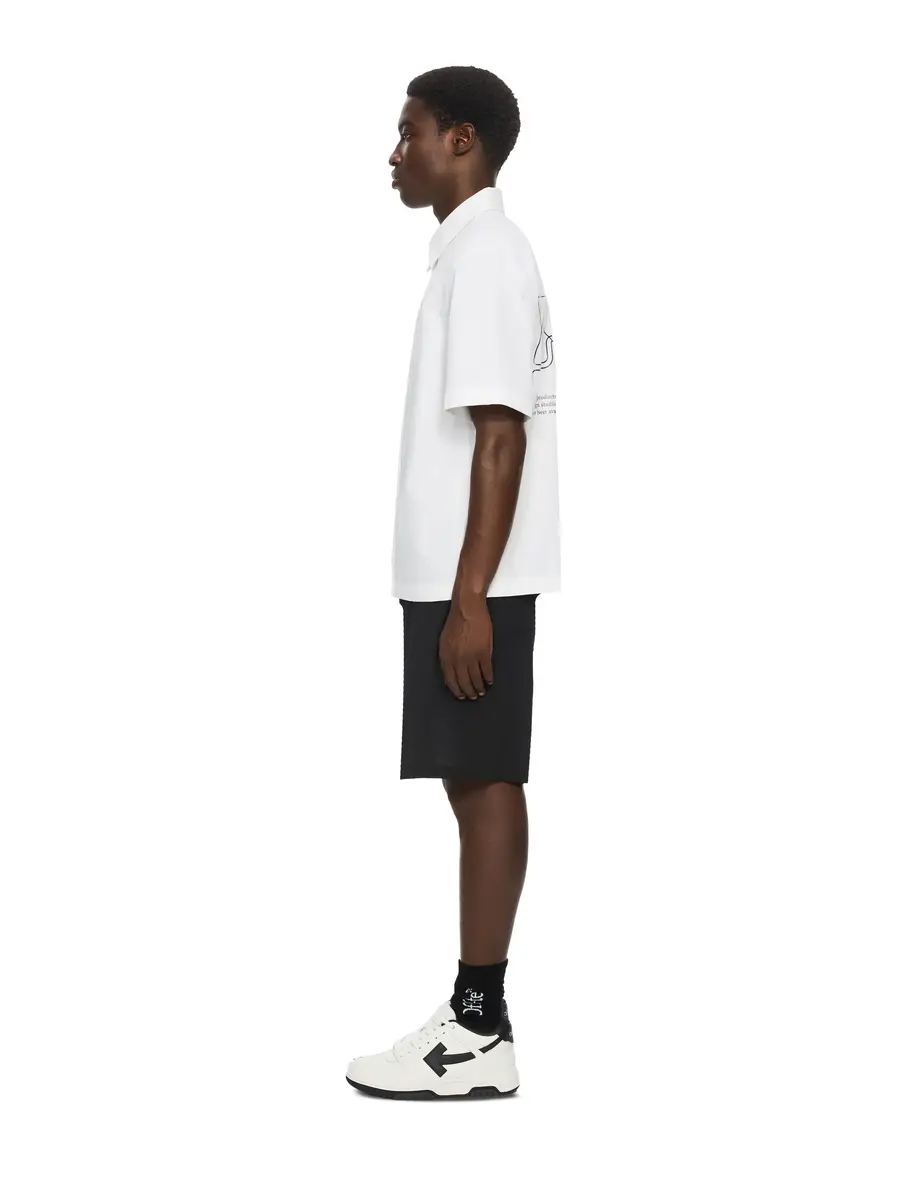 Off-White Off Line Half Arrow Poplin Slim Bowling Shirt | Thumbnail 3 Off-White Off Line Half Arrow Poplin Slim Bowling Shirt | Thumbnail 3
