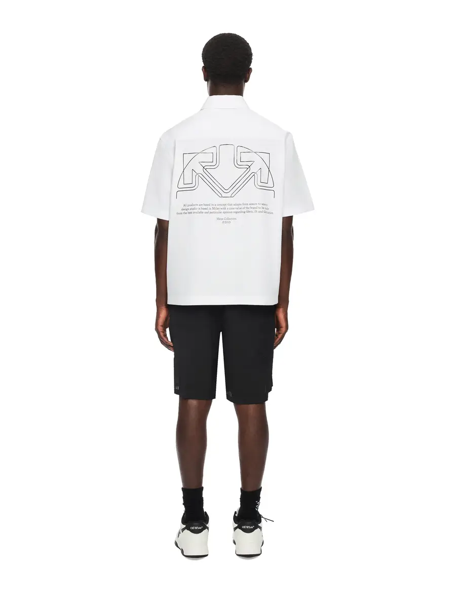 Off-White Off Line Half Arrow Poplin Slim Bowling Shirt | Thumbnail 4 Off-White Off Line Half Arrow Poplin Slim Bowling Shirt | Thumbnail 4