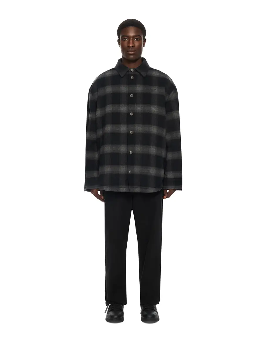 Off-White Flannel Wool Padded Overshirt Coat | Thumbnail 2 Off-White Flannel Wool Padded Overshirt Coat | Thumbnail 2