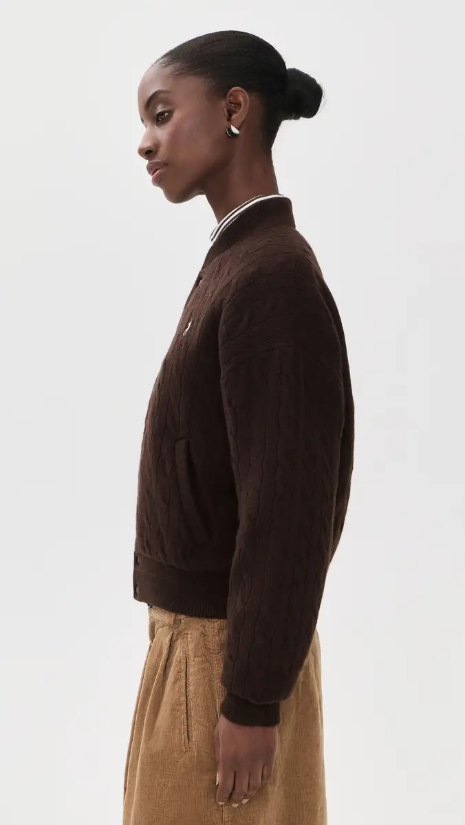 Polo Ralph Lauren Cable Knit Wool Cashmere Bomber Jacket | Thumbnail 4 Polo Ralph Lauren Cable Knit Wool Cashmere Bomber Jacket | Thumbnail 4