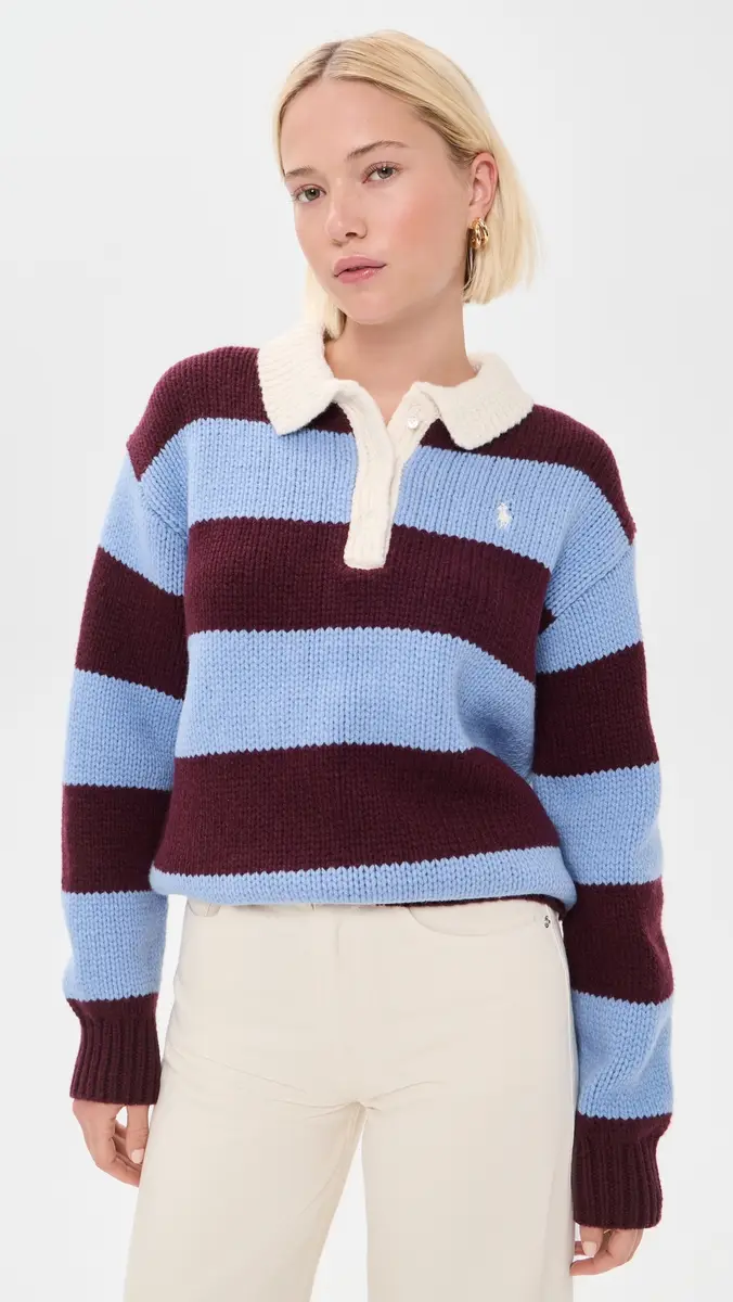 Polo Ralph Lauren Wool Striped Polo Sweater | Thumbnail 2 Polo Ralph Lauren Wool Striped Polo Sweater | Thumbnail 2