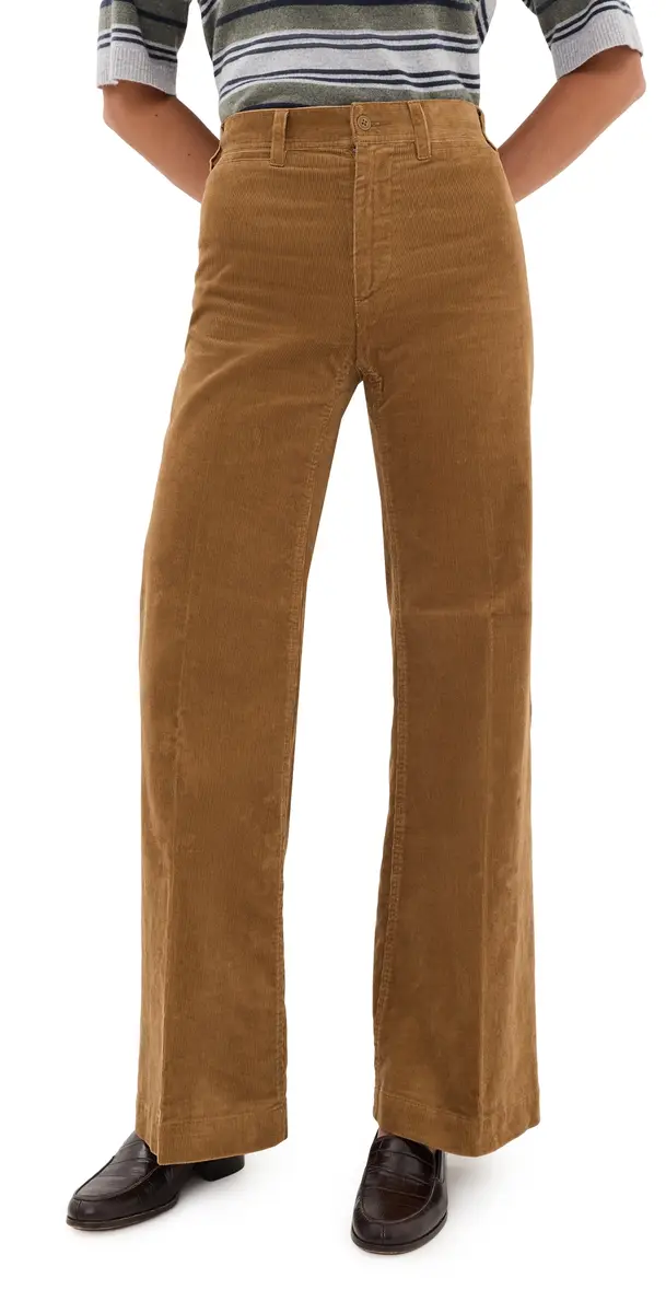 Polo Ralph Lauren Thin Wale Corduroy Flare Pants Tan | Image 1 Polo Ralph Lauren Thin Wale Corduroy Flare Pants Tan | Image 1