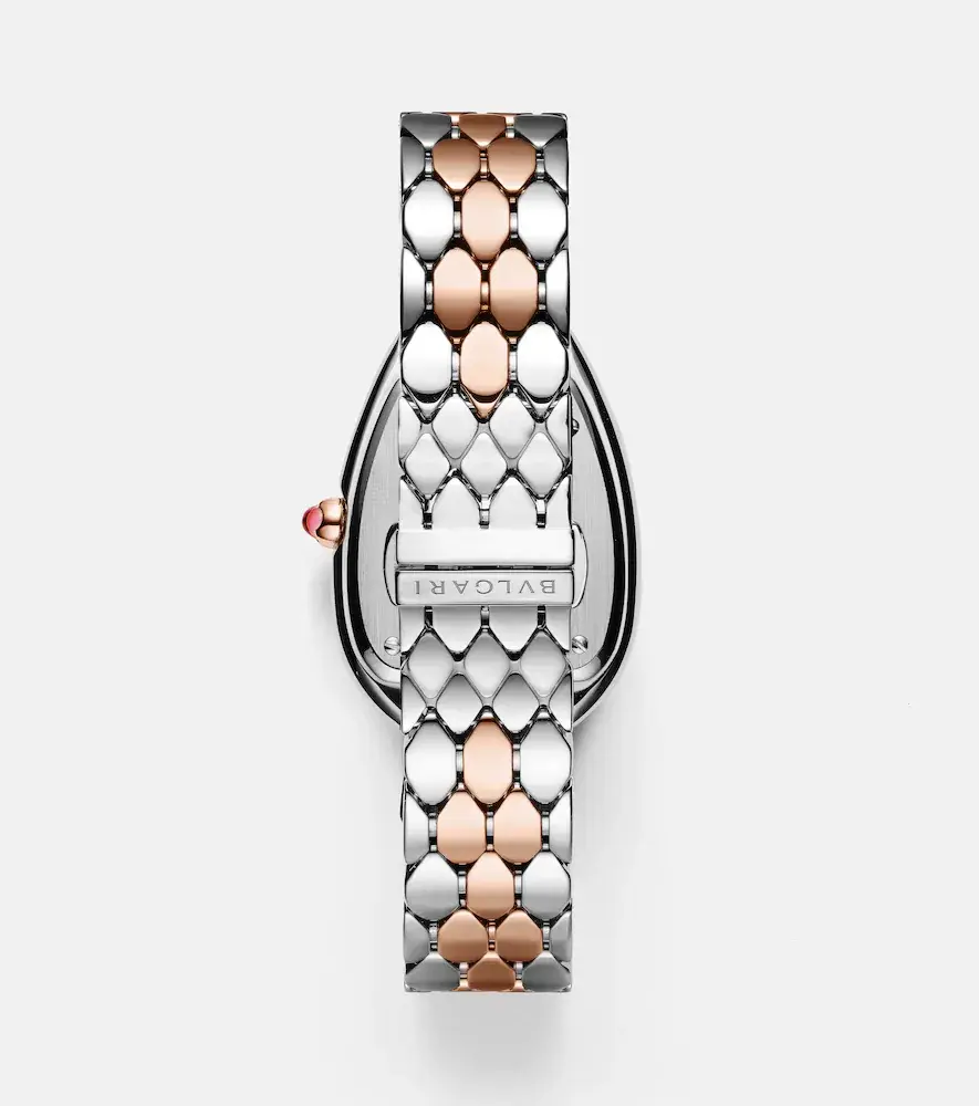 BVLGARI Serpenti Seduttori embellished 18kt gold and stainless steel watch | Thumbnail 2