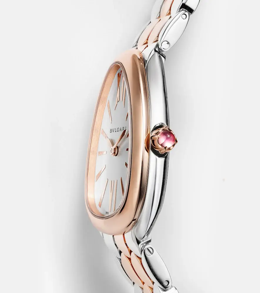 BVLGARI Serpenti Seduttori embellished 18kt gold and stainless steel watch | Thumbnail 3