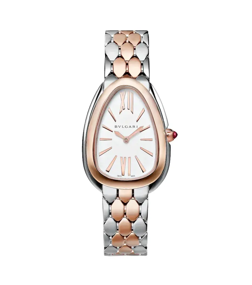 Bvlgari Serpenti Seduttori 18kt gold and stainless steel watch with rubellite | Image 1 Bvlgari Serpenti Seduttori 18kt gold and stainless steel watch with rubellite | Image 1