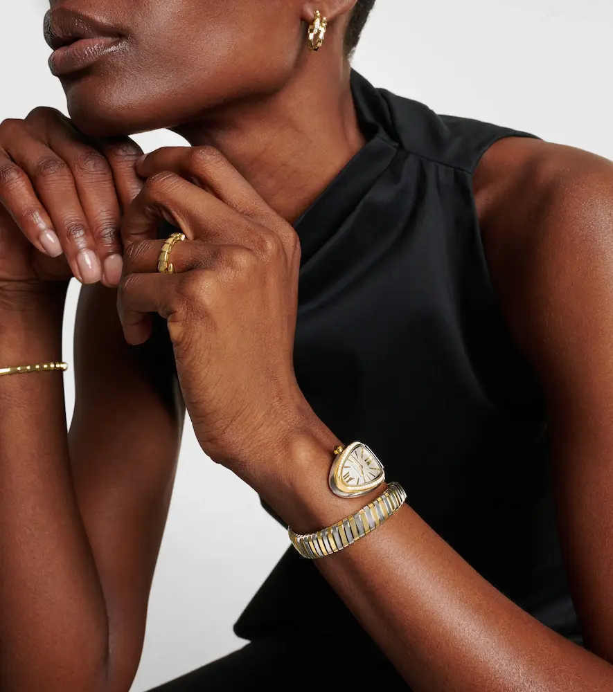 BVLGARI Serpenti Tubogas embellished 18kt gold and stainless steel watch | Thumbnail 6 BVLGARI Serpenti Tubogas embellished 18kt gold and stainless steel watch | Thumbnail 6