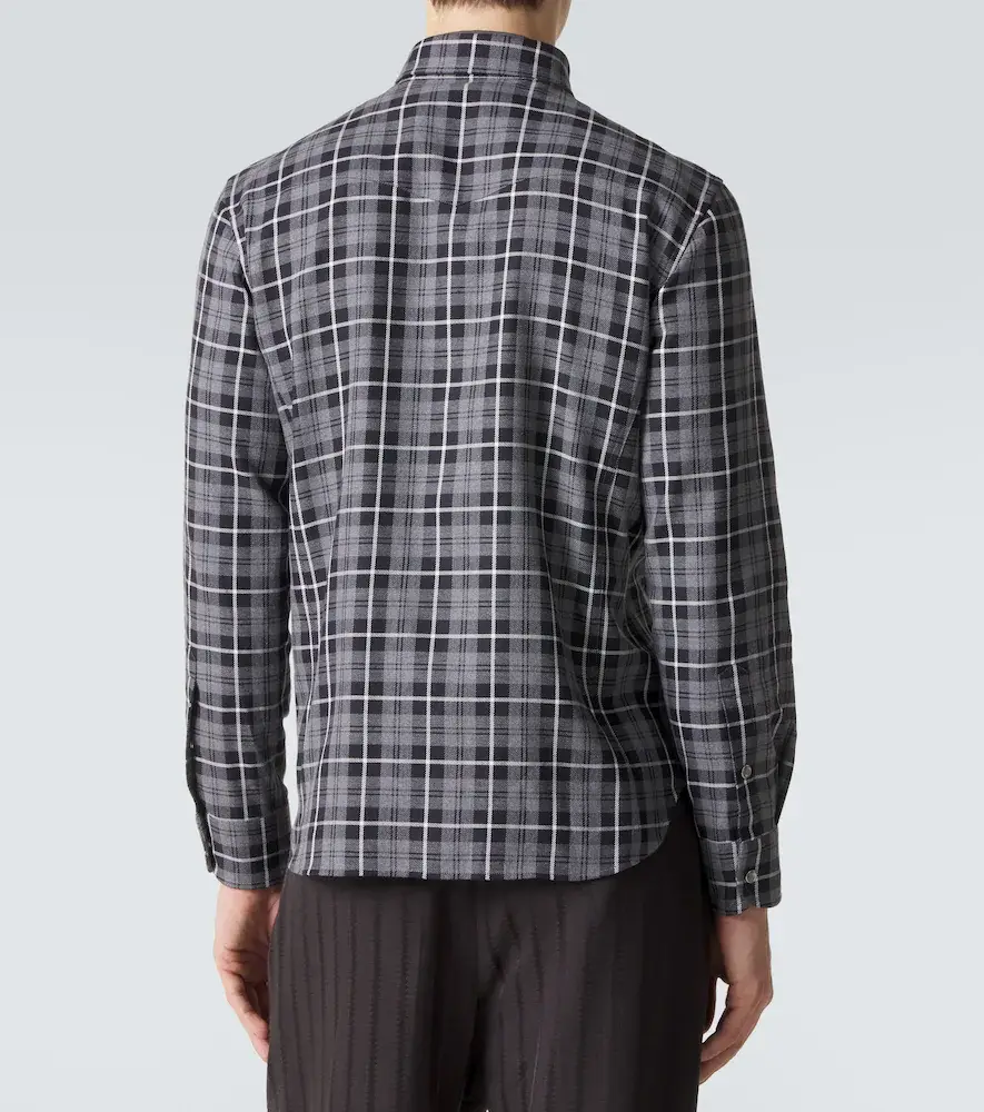 Tom Ford Checked cotton twill Western shirt | Thumbnail 3