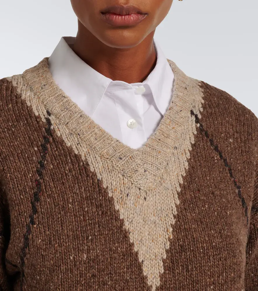 Altuzarra Parish argyle wool and alpaca blend sweater | Thumbnail 3 Altuzarra Parish argyle wool and alpaca blend sweater | Thumbnail 3