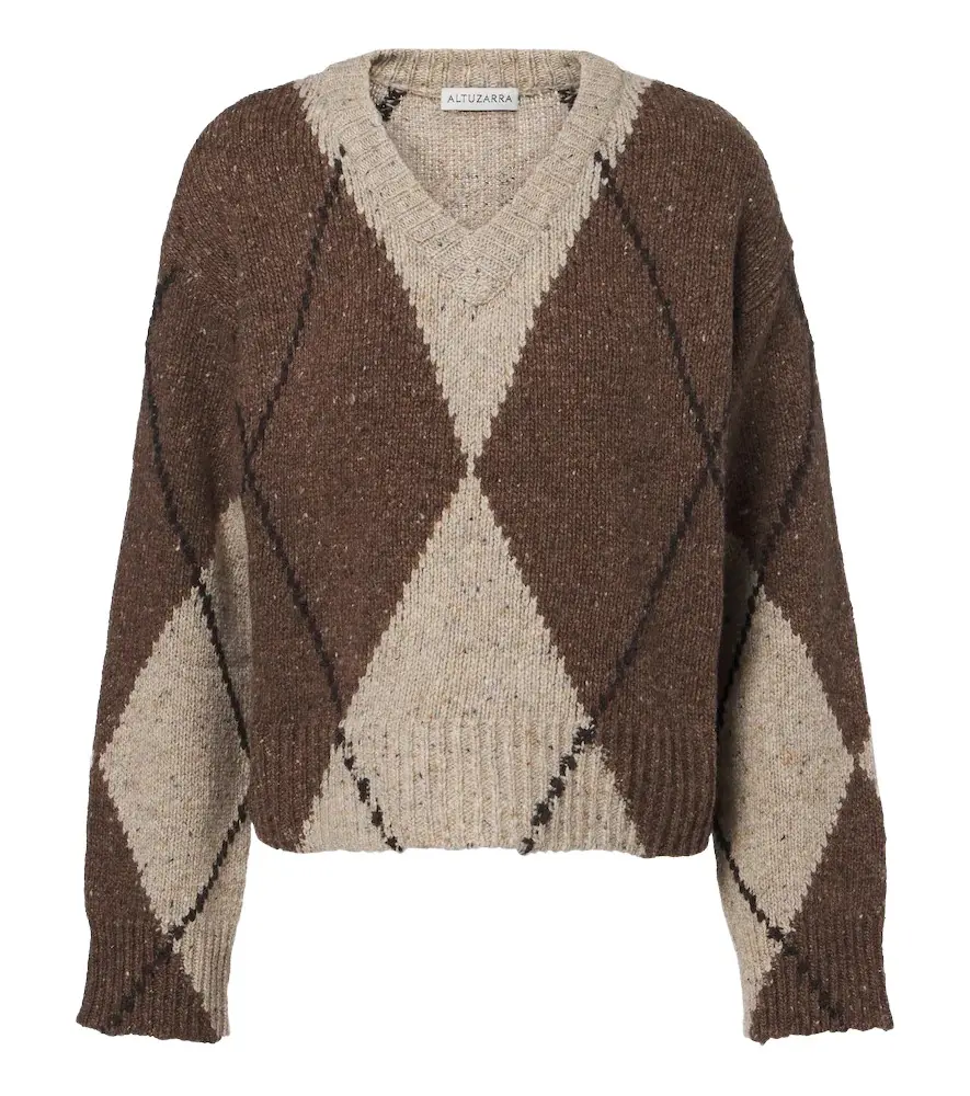 Altuzarra Parish argyle wool and alpaca blend sweater | Image 1 Altuzarra Parish argyle wool and alpaca blend sweater | Image 1