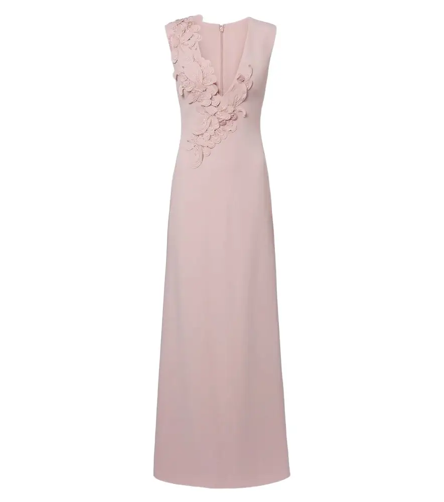 Costarellos Jevi embellished floral appliqué crepe gown | Image 1 Costarellos Jevi embellished floral appliqué crepe gown | Image 1