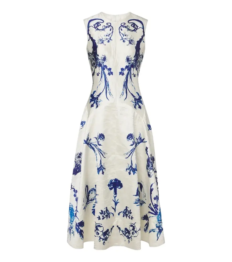 Erdem Floral twill midi dress | Image 1 Erdem Floral twill midi dress | Image 1