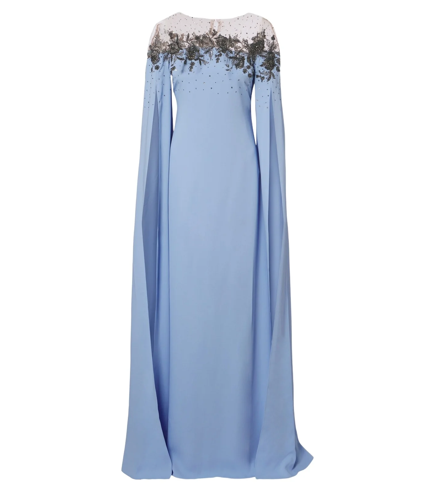 Embellished crêpe gown