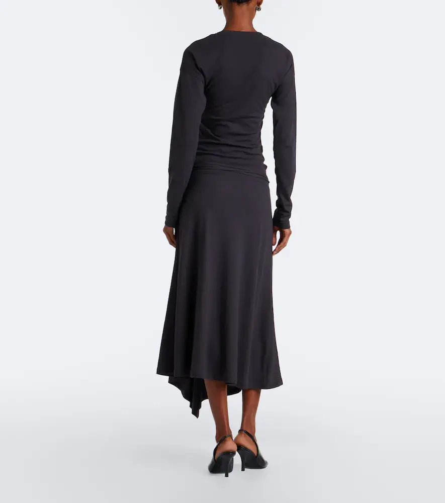 Lemaire Cotton jersey crêpe midi dress | Thumbnail 6 Lemaire Cotton jersey crêpe midi dress | Thumbnail 6