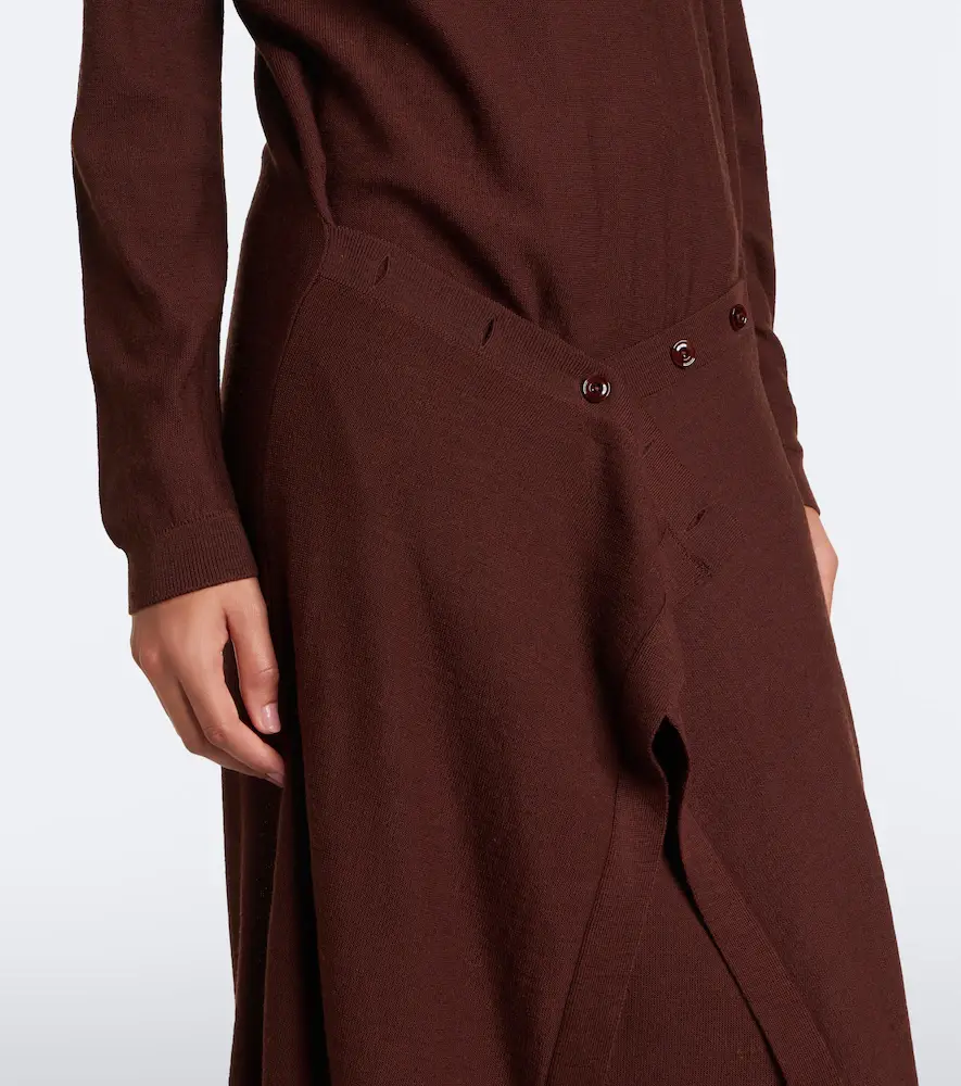 Lemaire Deconstructed wool-blend midi dress | Thumbnail 5 Lemaire Deconstructed wool-blend midi dress | Thumbnail 5