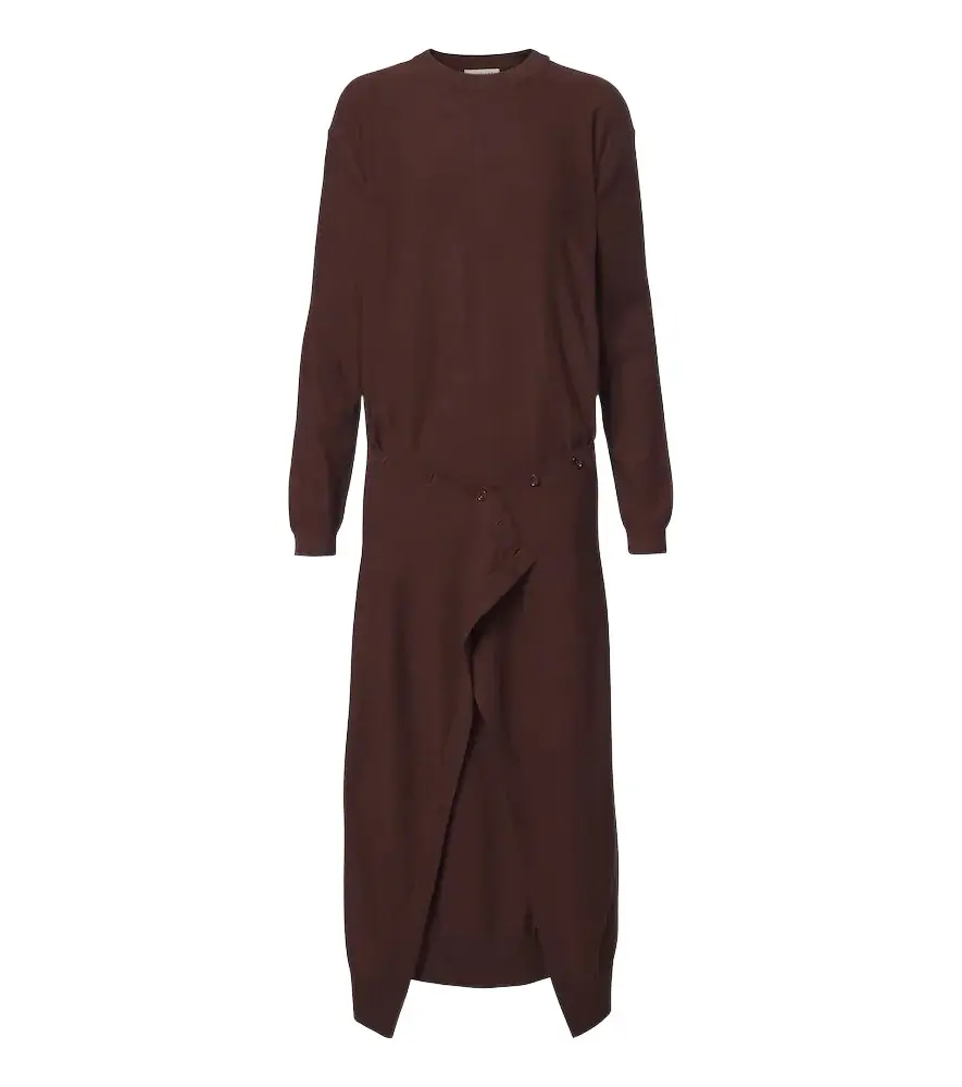 Lemaire Deconstructed wool-blend midi dress | Image 1 Lemaire Deconstructed wool-blend midi dress | Image 1