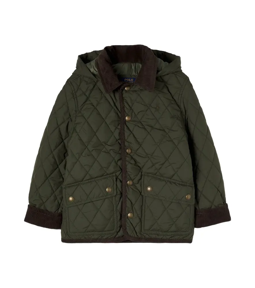 POLO RALPH LAUREN KIDS Corduroy-trimmed quilted jacket | Image 1 POLO RALPH LAUREN KIDS Corduroy-trimmed quilted jacket | Image 1