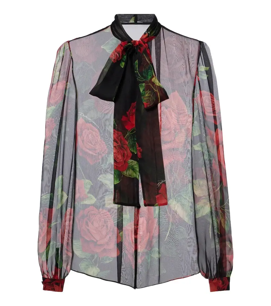 Dolce & Gabbana Floral silk chiffon blouse | Image 1 Dolce & Gabbana Floral silk chiffon blouse | Image 1