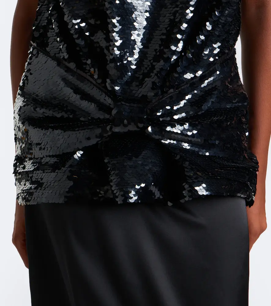 Simone Rocha Bow-detail sequined peplum top | Thumbnail 2