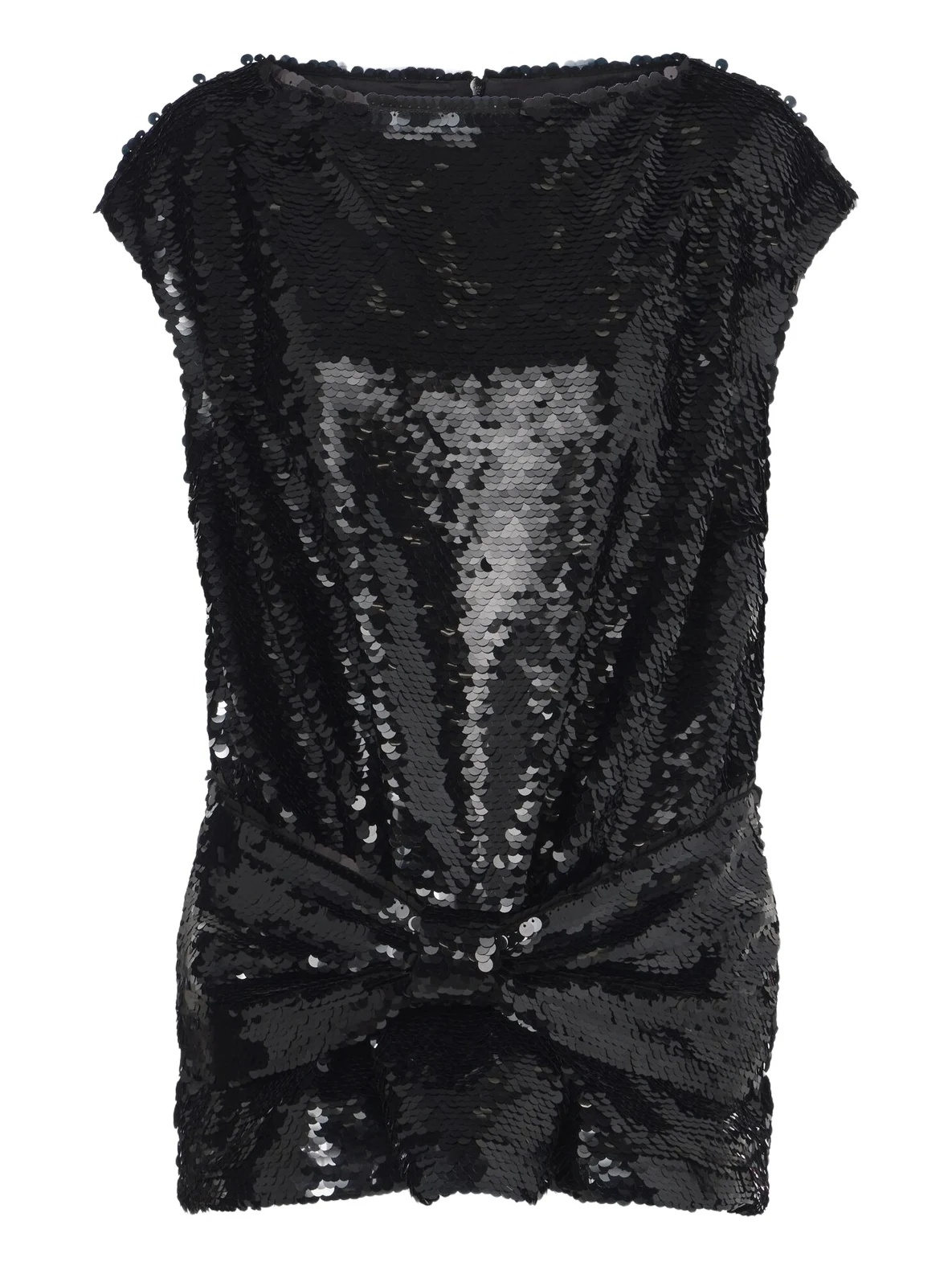 Simone Rocha Bow-detail sequined peplum top