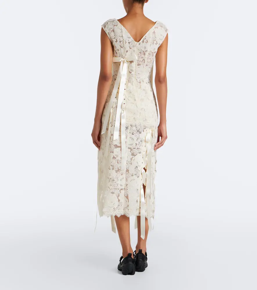 Simone Rocha Unraveling bow-detail lace midi skirt | Thumbnail 3 Simone Rocha Unraveling bow-detail lace midi skirt | Thumbnail 3