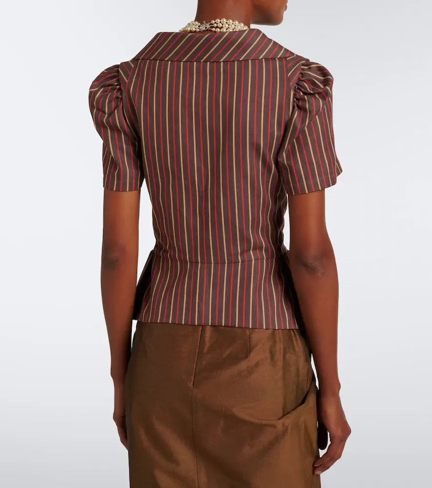 Vivienne Westwood Monday striped peplum cotton top | Thumbnail 6 Vivienne Westwood Monday striped peplum cotton top | Thumbnail 6