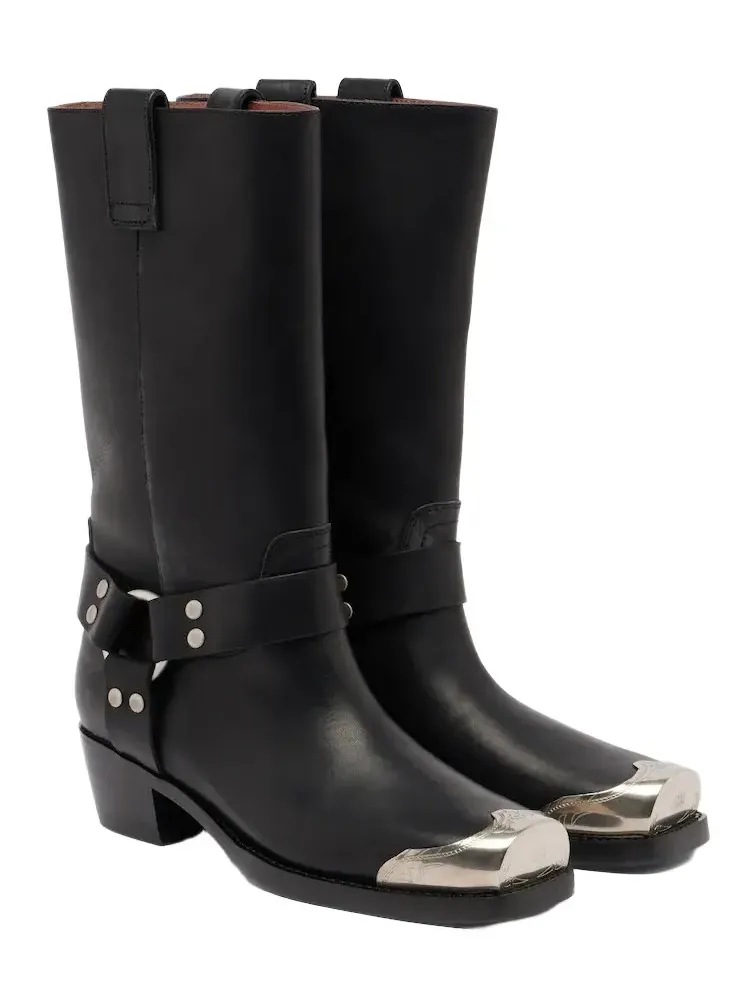 Paris Texas Roxy embellished leather biker boots