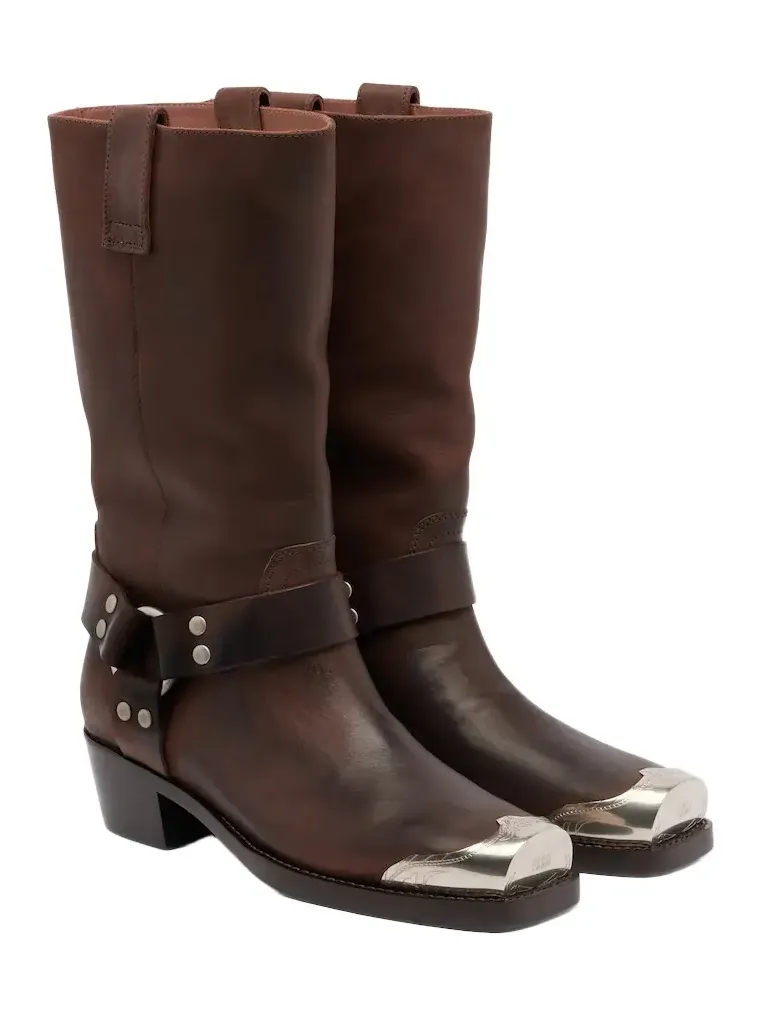 Paris Texas Roxy embellished leather biker boots