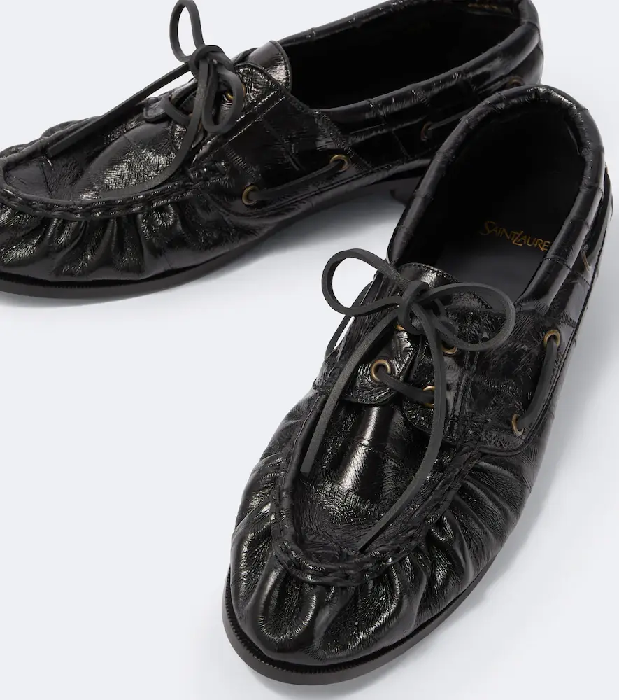 Saint Laurent Le Loafer Bateau eel leather boat shoes | Thumbnail 3 Saint Laurent Le Loafer Bateau eel leather boat shoes | Thumbnail 3
