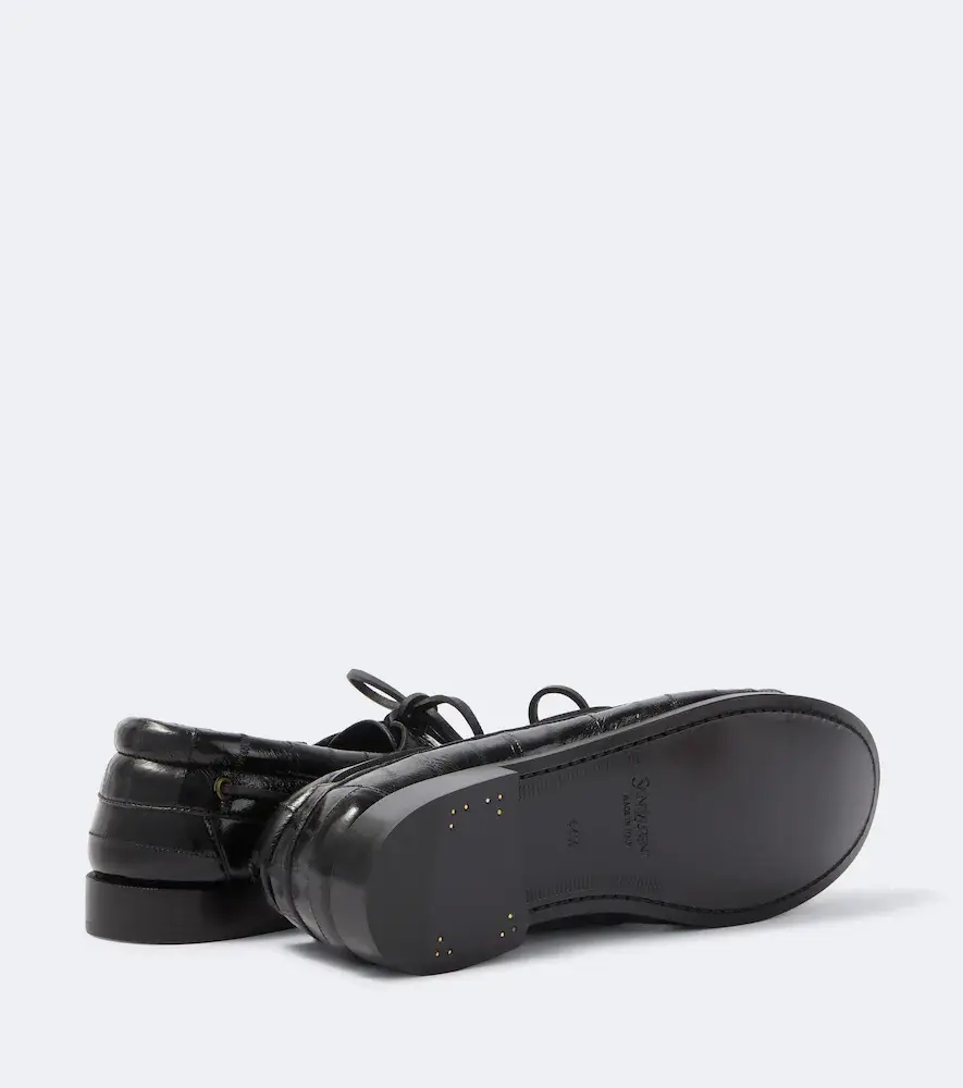 Saint Laurent Le Loafer Bateau eel leather boat shoes | Thumbnail 6 Saint Laurent Le Loafer Bateau eel leather boat shoes | Thumbnail 6