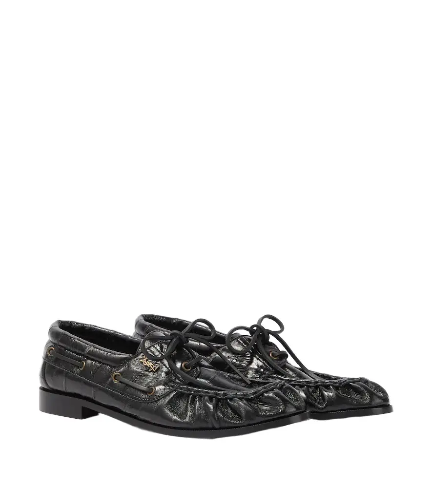 Saint Laurent Le Loafer leather boat shoes