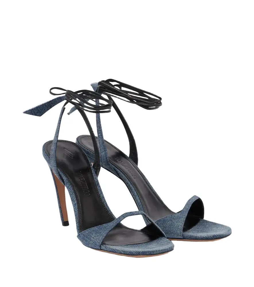 The Attico Ora denim slingback sandals | Image 1 The Attico Ora denim slingback sandals | Image 1