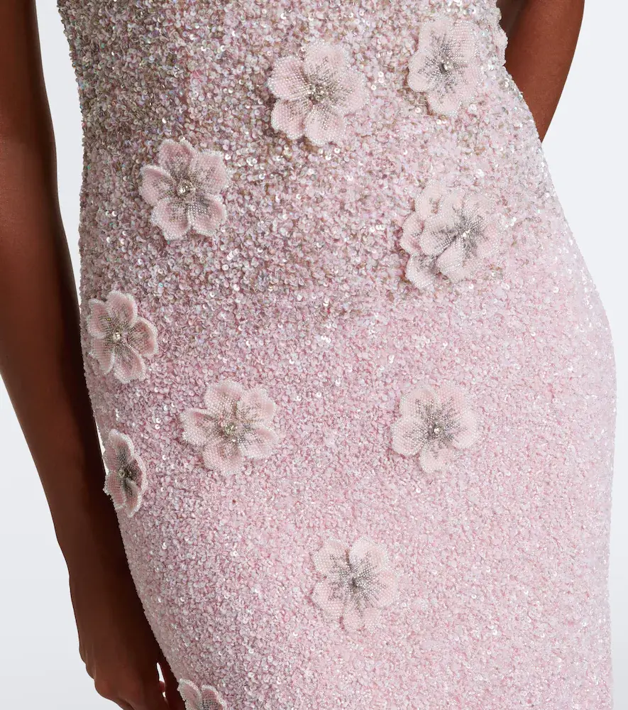 LA FUORI Là Fuori Embellished floral-appliqué gown | Thumbnail 4