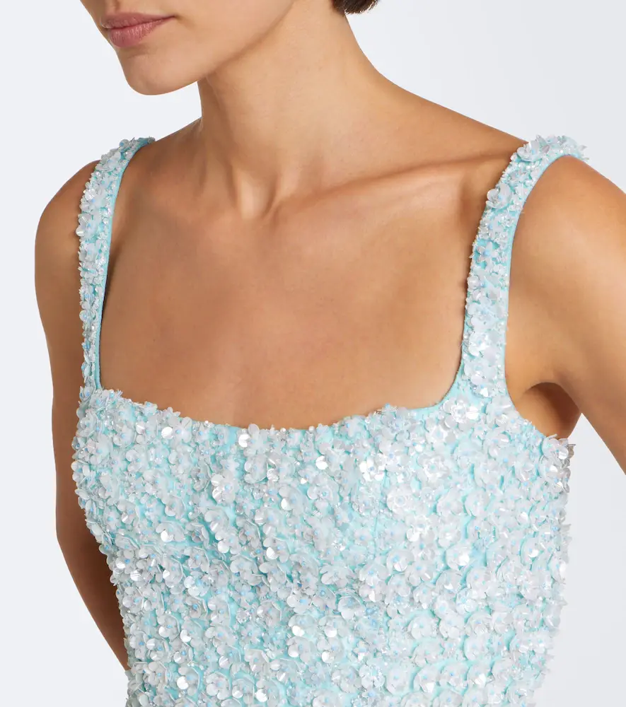 LA FUORI Là Fuori Ombré floral sequined silk minidress | Thumbnail 2