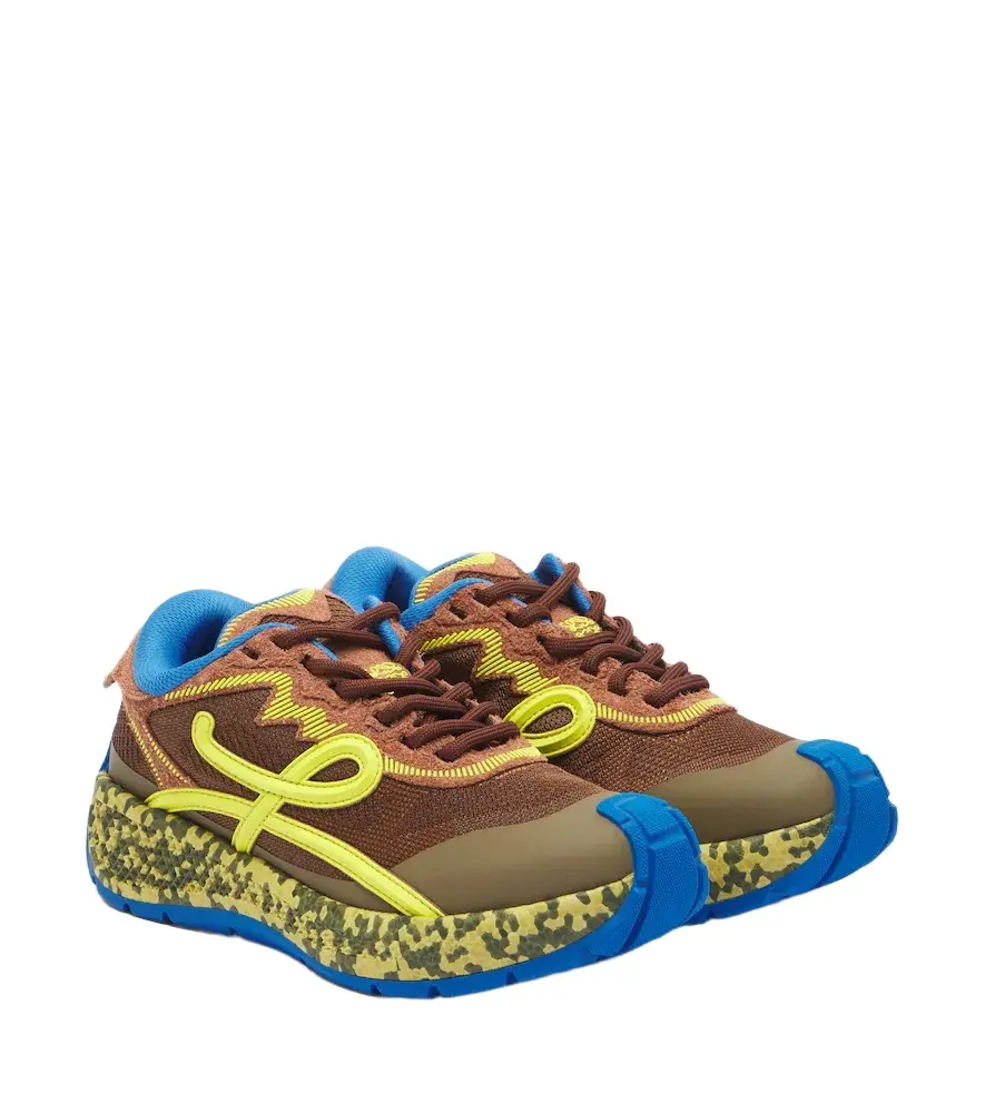 Loewe Pogo suede-trimmed sneakers | Image 1 Loewe Pogo suede-trimmed sneakers | Image 1