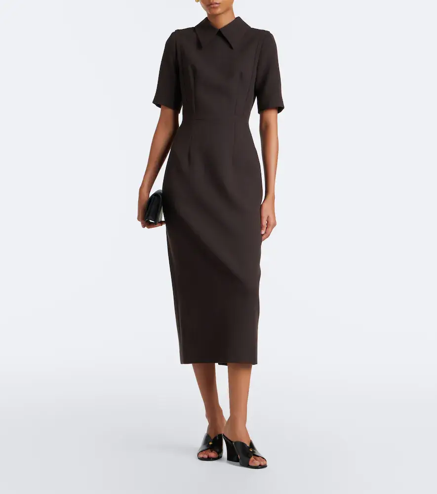 Emilia Wickstead Valletta wool midi dress | Thumbnail 4 Emilia Wickstead Valletta wool midi dress | Thumbnail 4