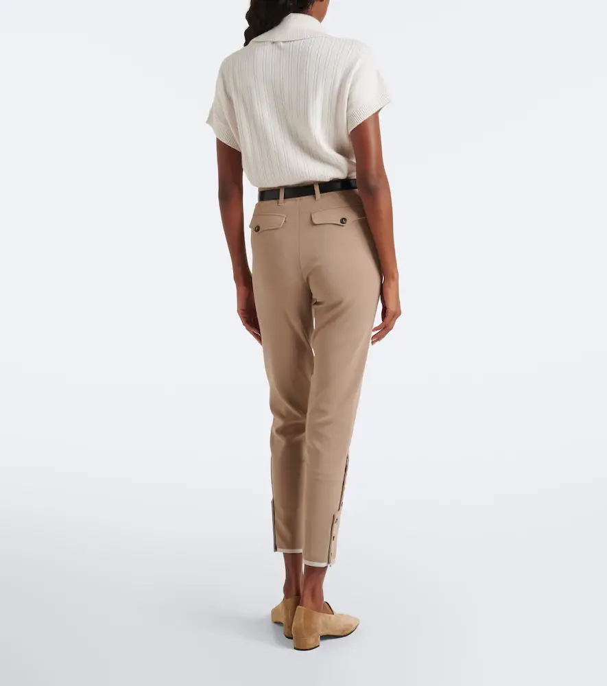 ELEVENTY Suede trimmed capris | Thumbnail 2 ELEVENTY Suede trimmed capris | Thumbnail 2